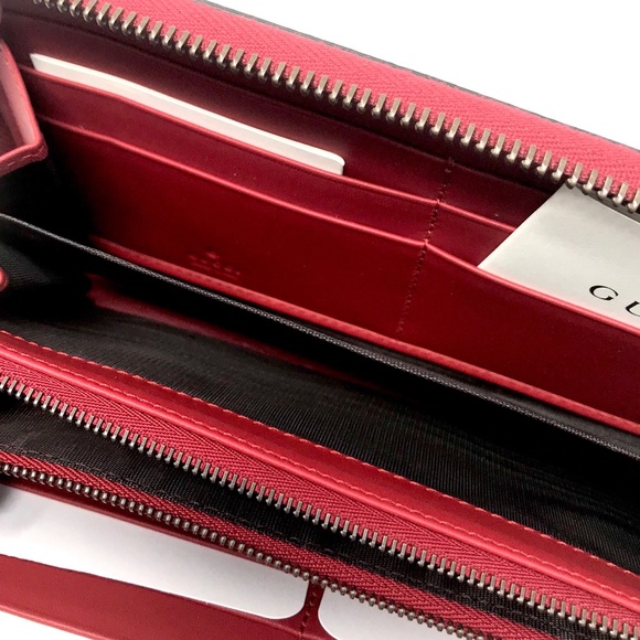 NWT Gucci Women’s Canvas GG Logo Wallet w/ Cherry - Picture 5 of 8